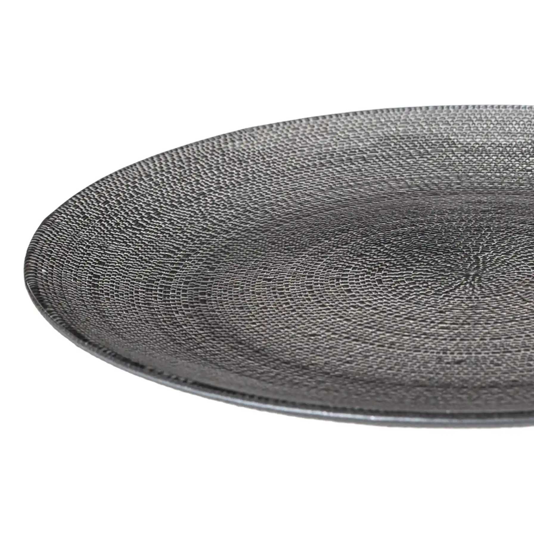 SG Aurore Glass Dessert Plate (21 x 1.4 cm, Gray)
