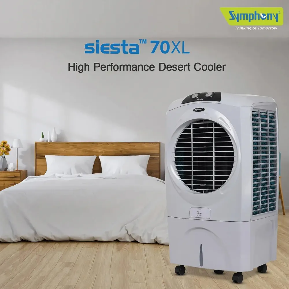 Symphony Desert Evaporative Air Cooler, Siesta 70 XL (70 L, 34m²)