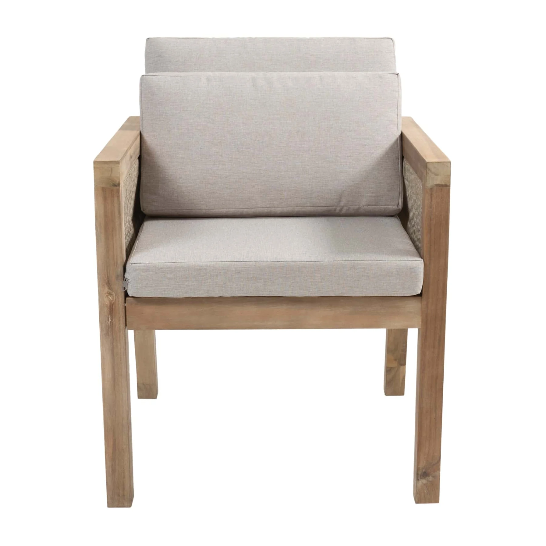 Seychelles Acacia Wood & Rope Chair Set W/Cushion (60 x 60 x 63 cm, 2 Pc.)