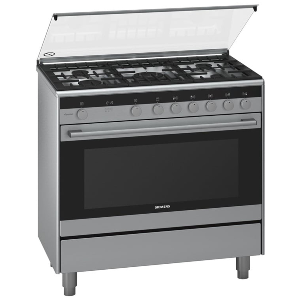 Siemens HG73G8357M Gas Cooker (84 x 60 x 89 cm, 5 Burners, Silver)