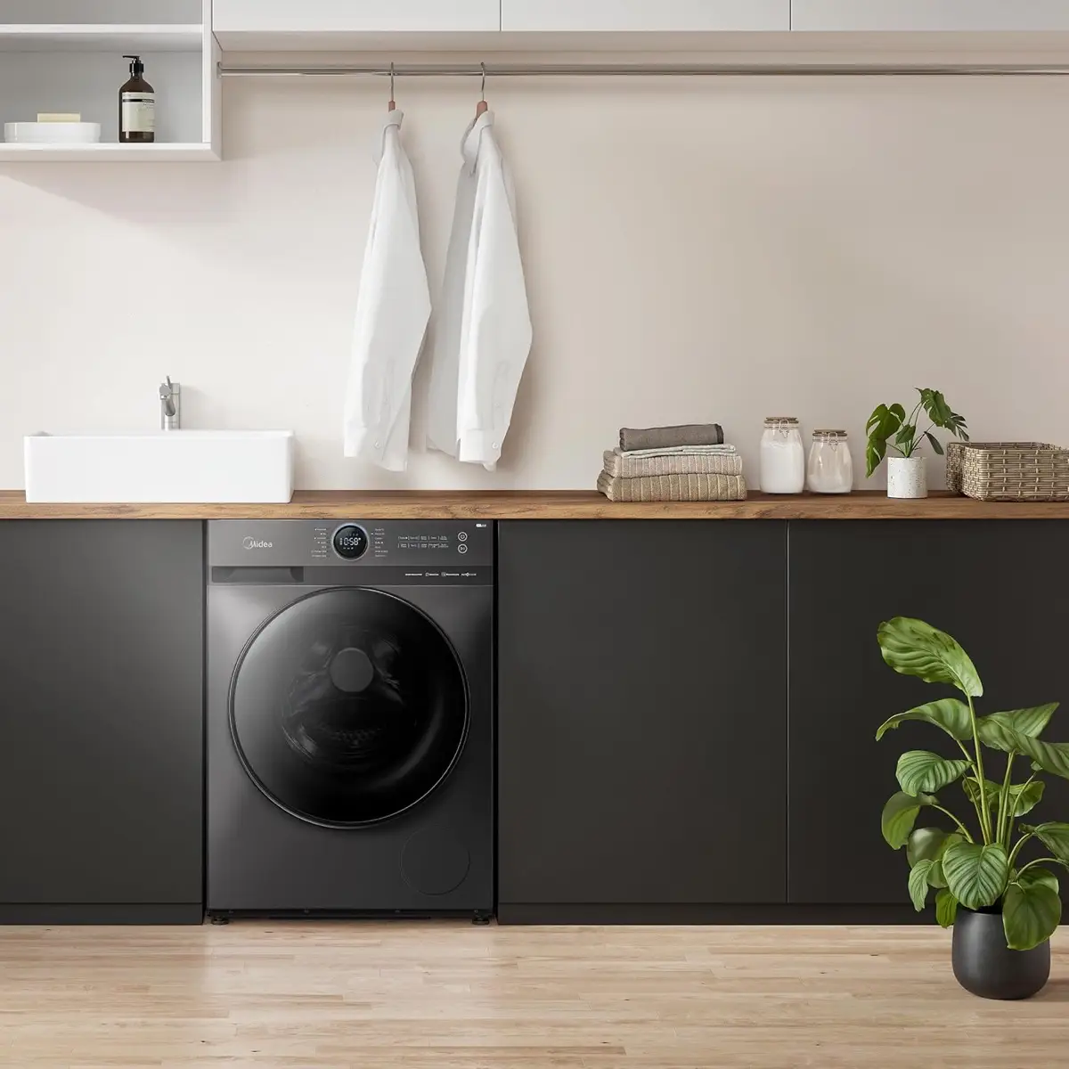 Midea 10 Kg Freestanding Front Load Washing Machine, MF200W100WBTGCC (1400 rpm)