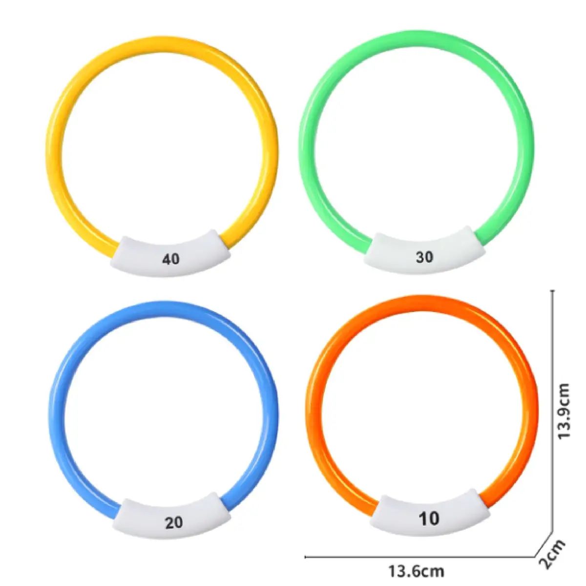 Mondo Diving Ring Toys Pack (Multicolors, 4 Pc.)