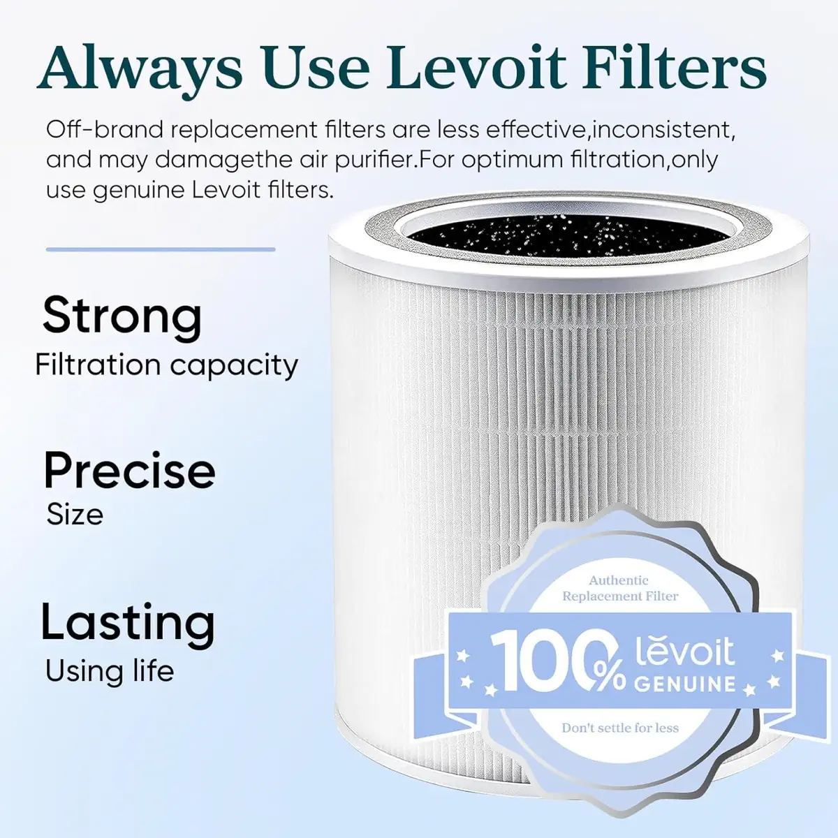 Levoit Core 400S 3-Stage True Hepa Air Purifier Replacement Filter, LRF-C401S-WUS