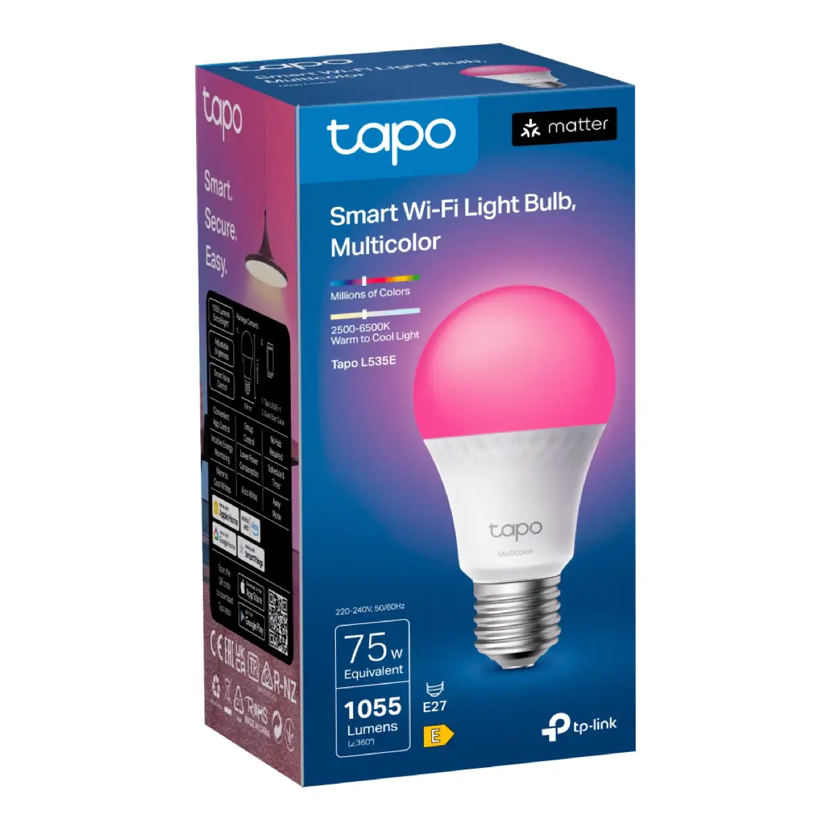 Tapo Smart Wi-Fi Light Bulb, L535E (Multicolor)