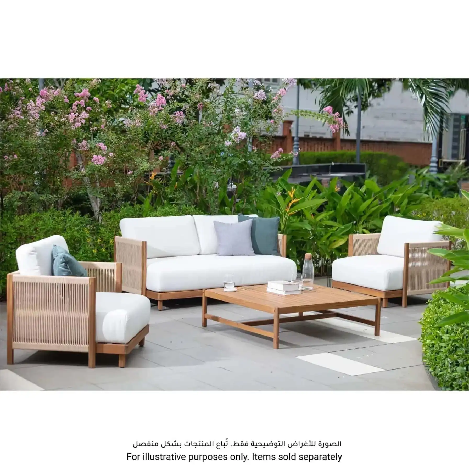Ventura Acacia Wood Single-Seater Outdoor Sofa (59 x 81 x 80 cm)
