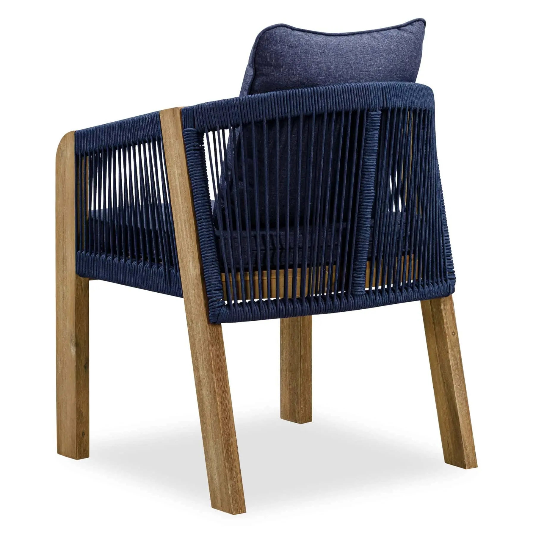 Almeria 1-Seater Acacia Wood Dining Chair W/Pillow (2 Pc.)