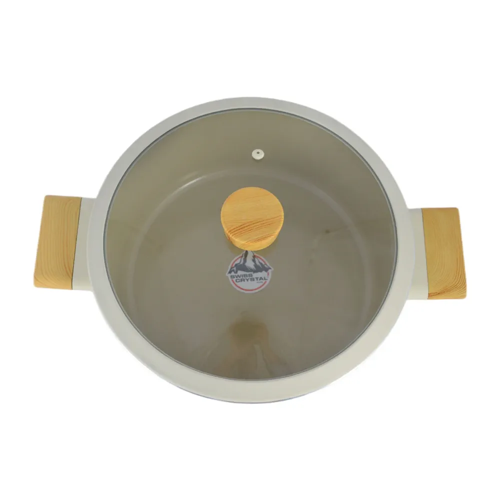 Home Maker Swiss Crystal Ceramic Non-Stick Casserole (Dia. 28 cm)