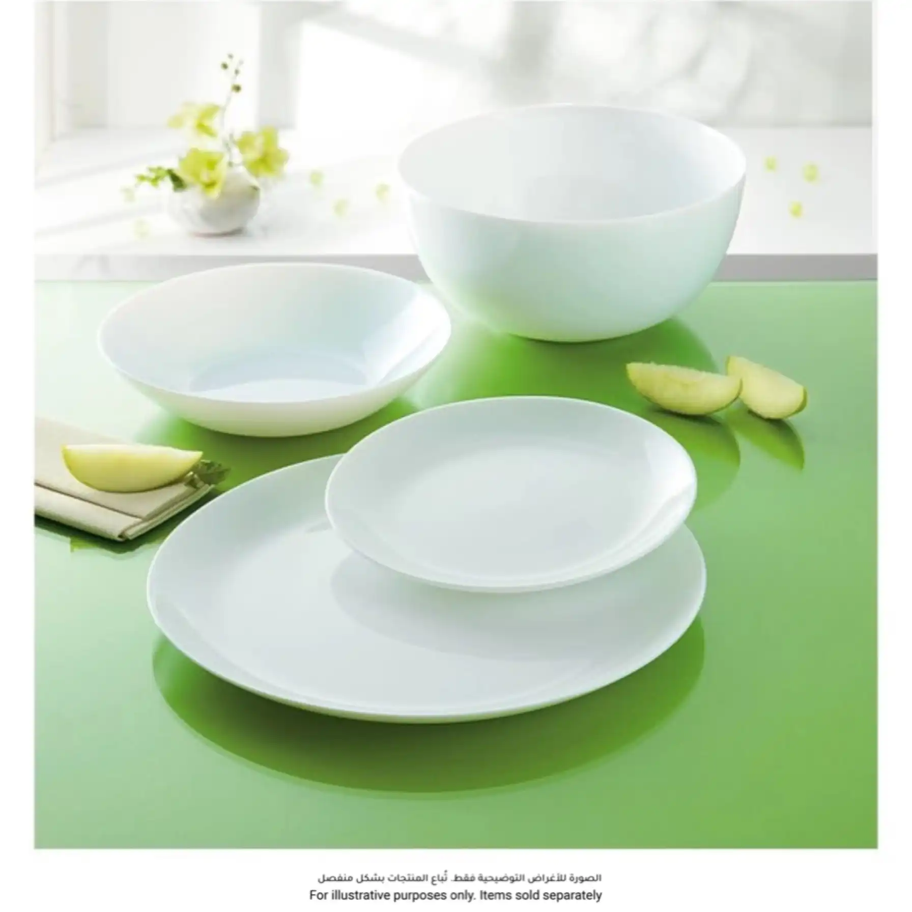 Luminarc Diwali Opal Dinner Plate (27 cm, White)