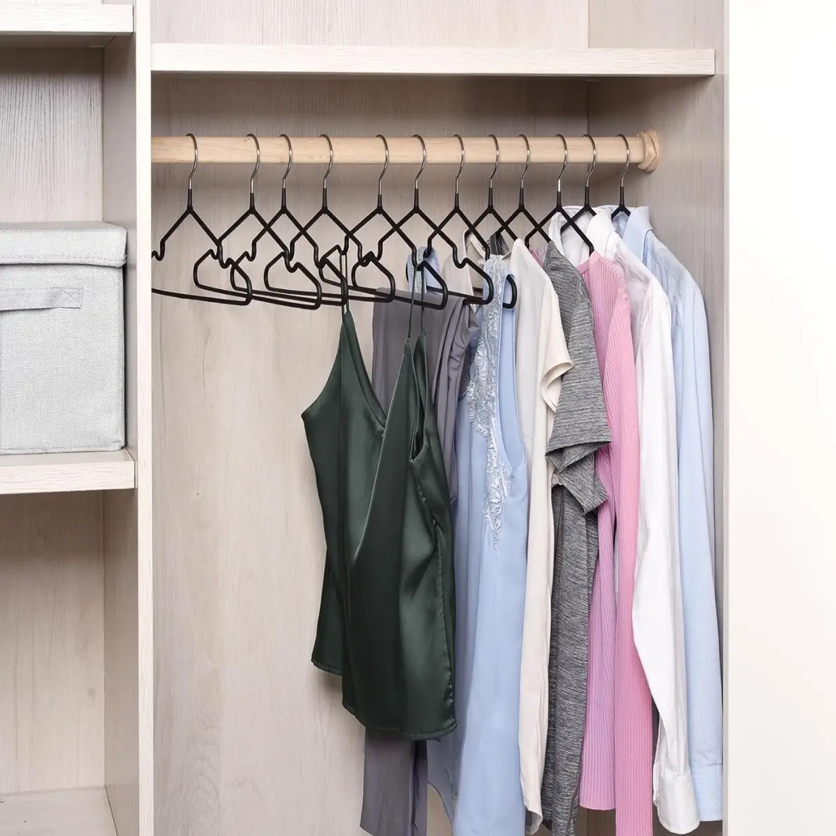 Iron Hanger Pack (38 x 1 x 19 cm, 10 Pc., Assorted Colors)