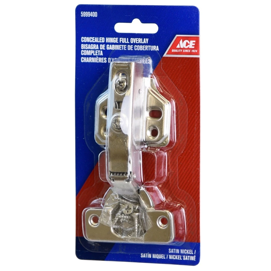 Ace Steel Concealed Hinge Full Overlay (Silver)