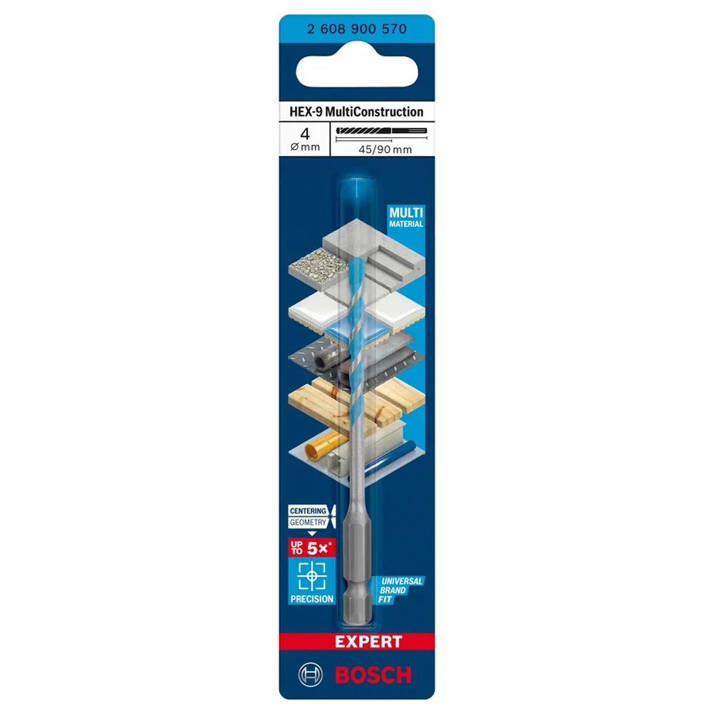 Bosch MultiConstruction Drill Bit, HEX-9 (4 x 45 x 90 mm)
