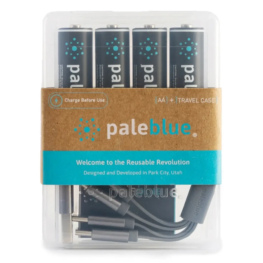 Paleblue USB-C Rechargeable Li-Ion AA 4-Batteries Pack (1.5 V)