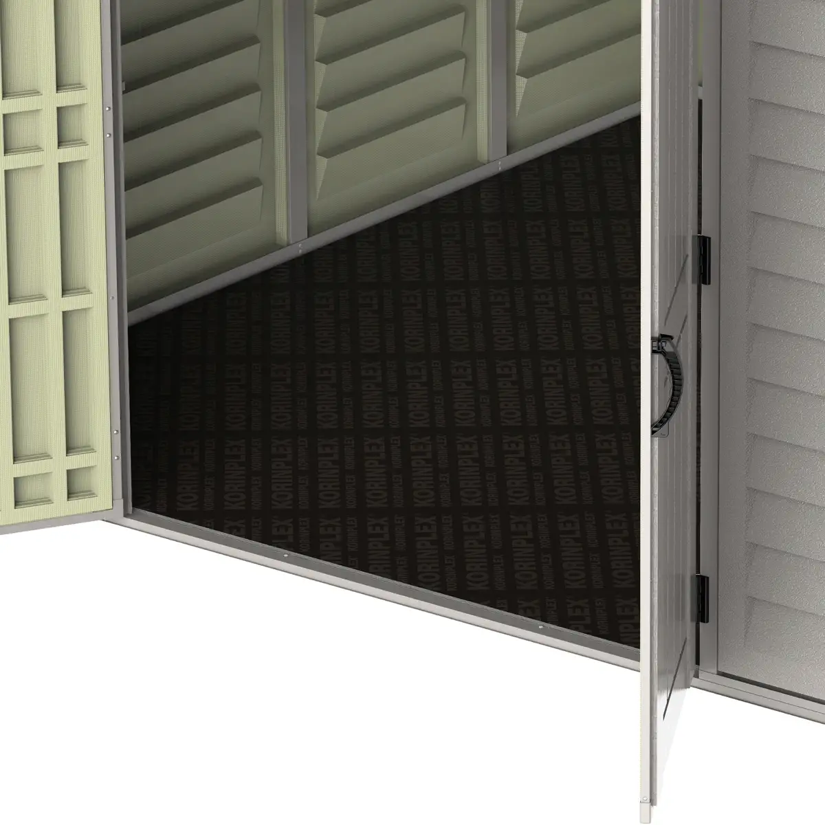 Duramax Aluminium & Vinyl Plastic Storage Shed (Adobe, 326 x 325 x 233 cm)