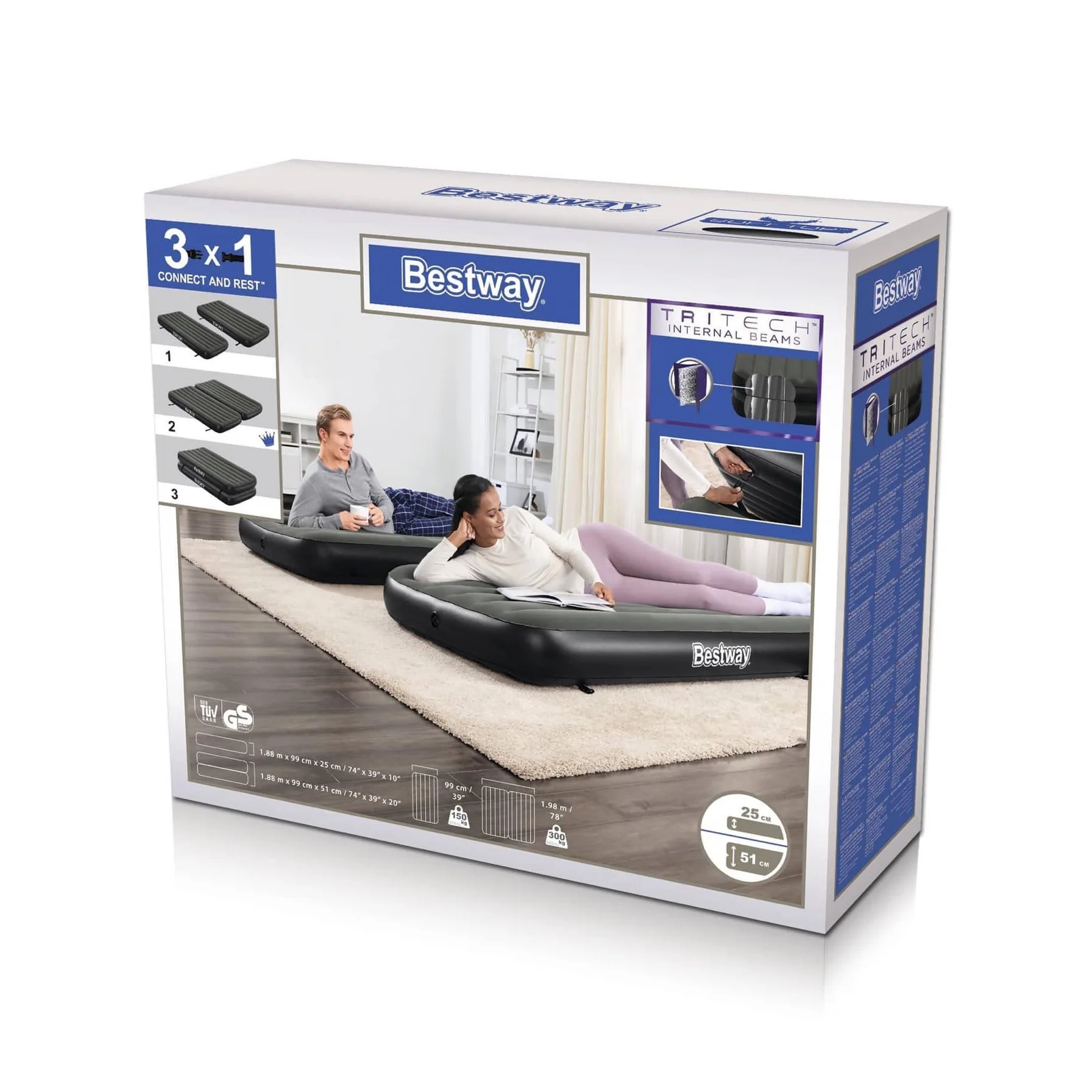 Bestway Tritech Twin/King Air Mattress (188 x 99 x 25 cm)