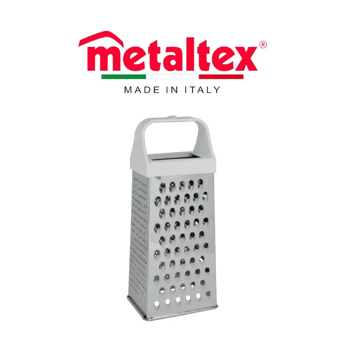Metaltex Stainless Steel 4-Sided Grater (24 cm, Silver)