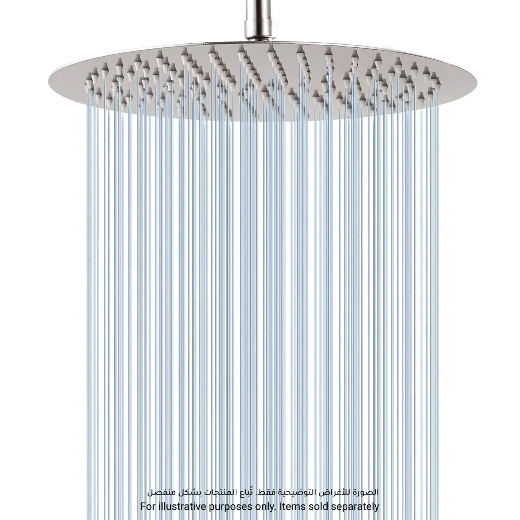 Bold Blue Rain Brass Round Shower Head