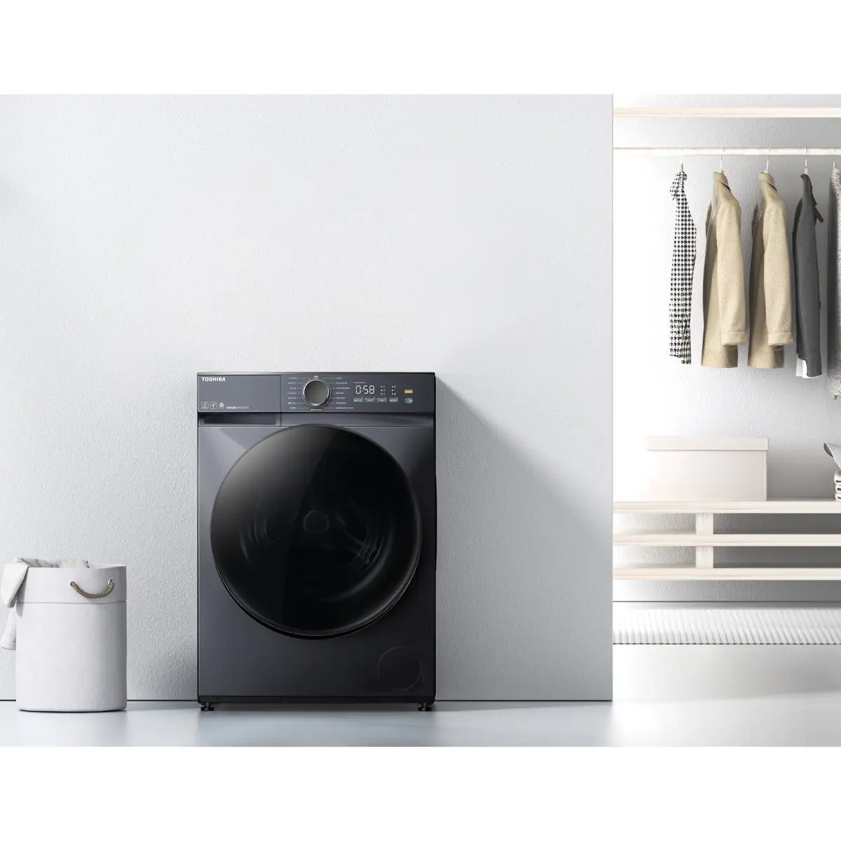 Toshiba 10 Kg Freestanding  Front Load Washer, TW-T21BU110UWB(MG) (Grey, 1400 rpm)