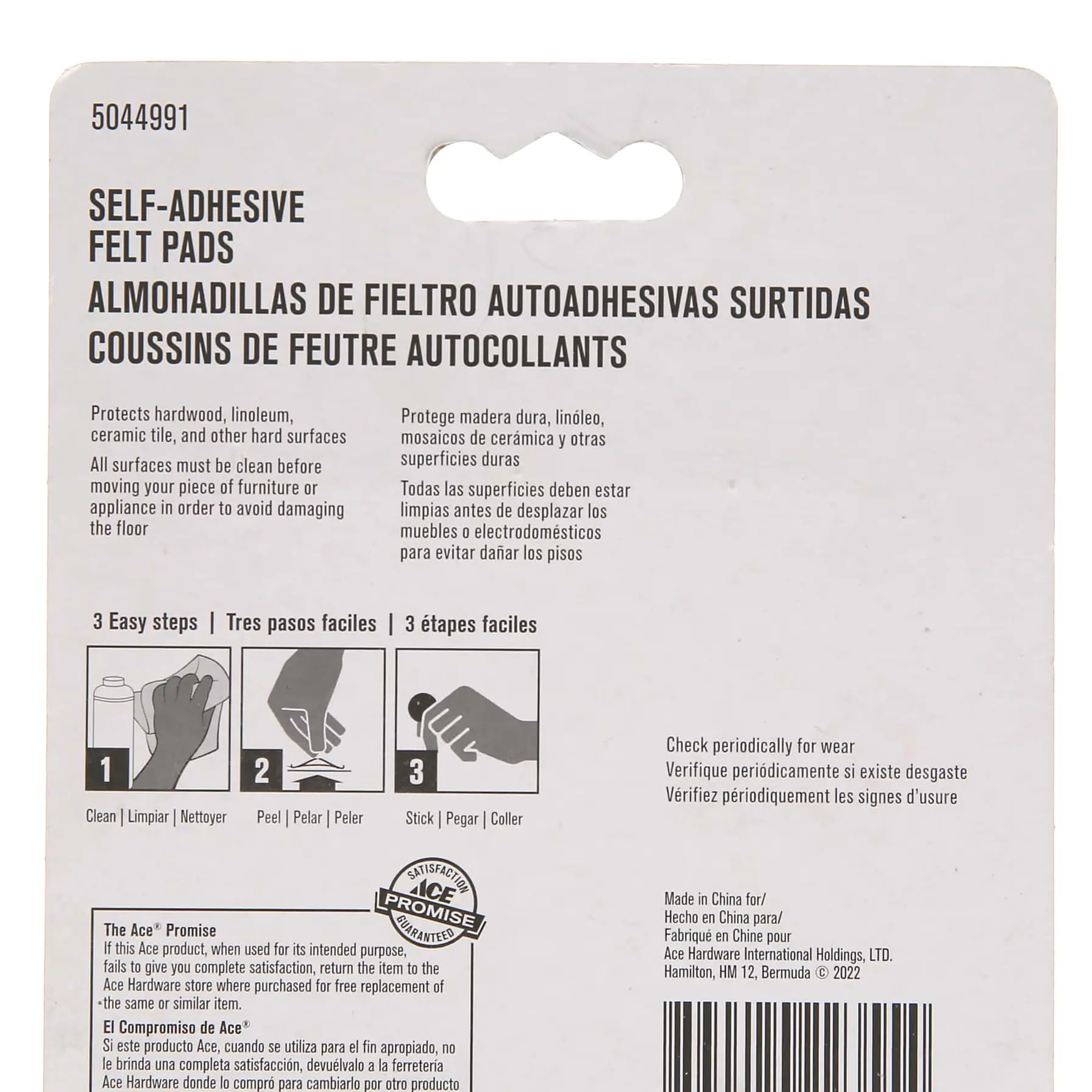 Ace Table & Chair Self-Adhesive Protective Felt Pad Kit