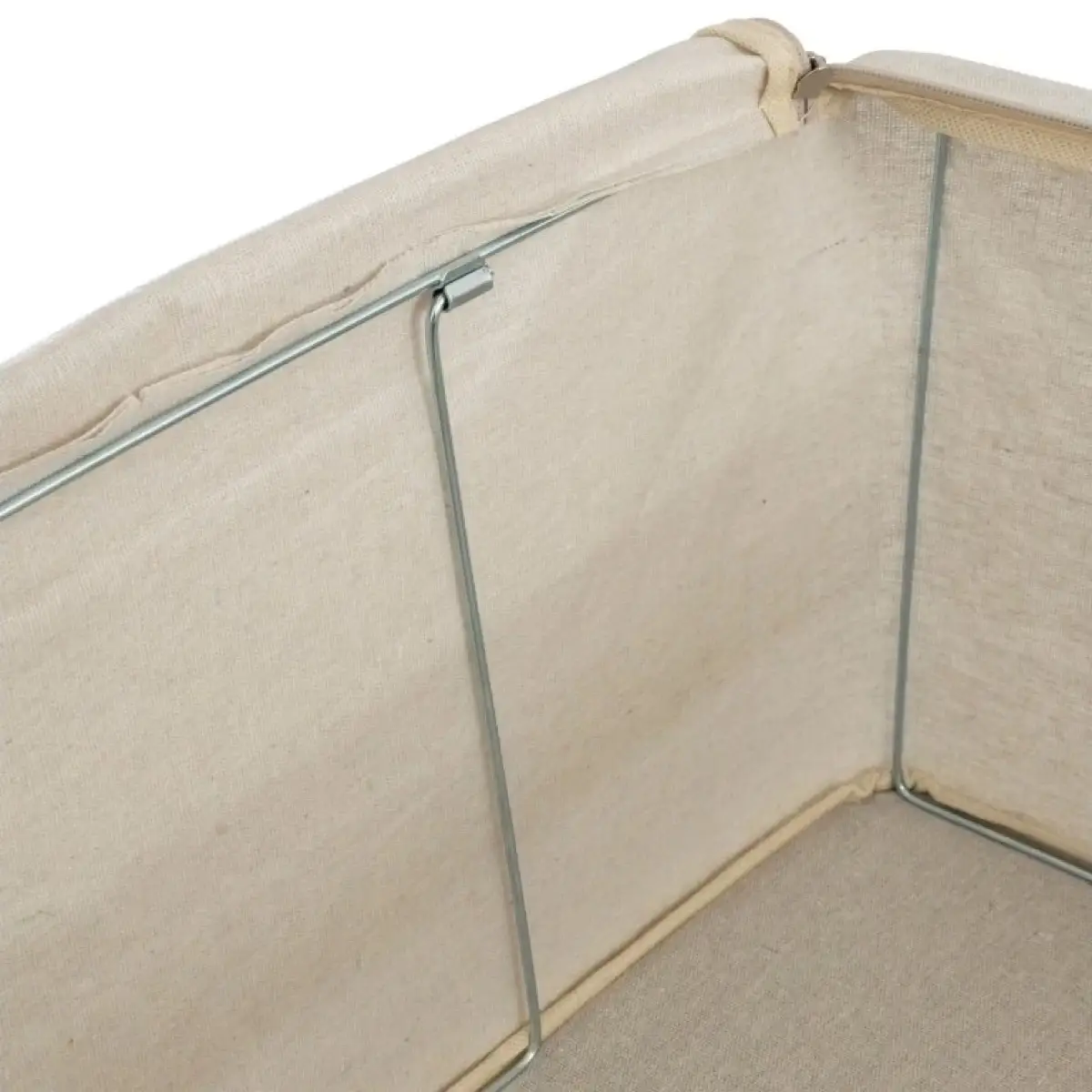 5Five Polyester Foldable Laundry Organiser (Medium, Beige)