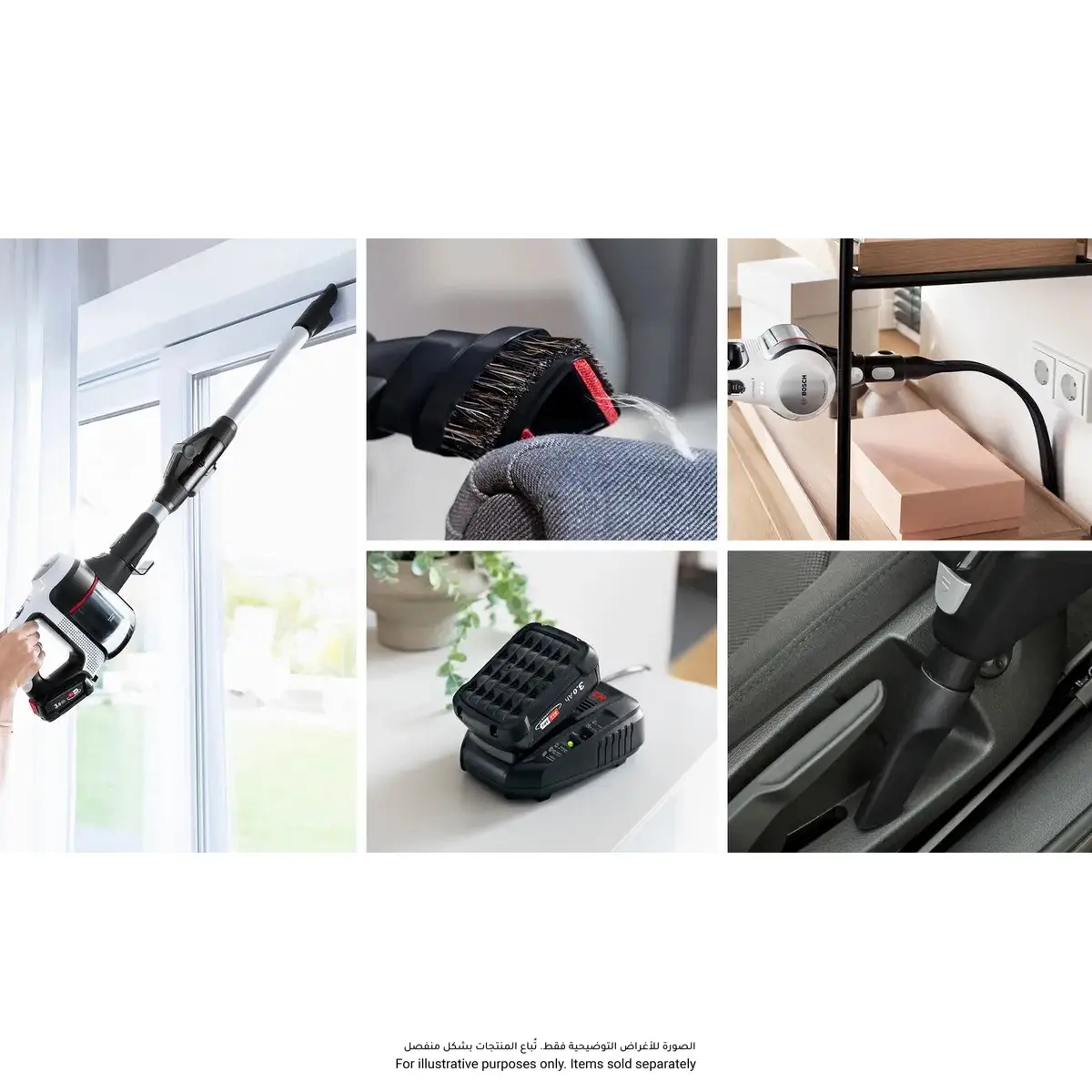 مكنسة عصا لاسلكية قابلة لإعادة الشحن بوش أنليميتد 6، BCS712GB (18 فولت)