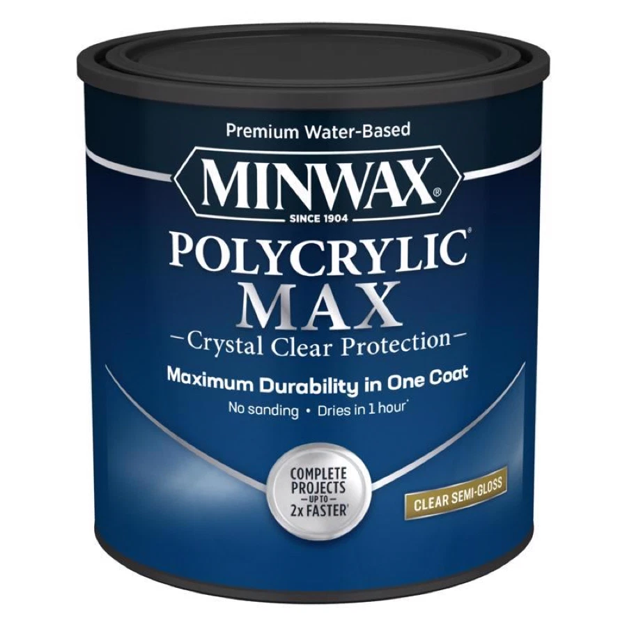 Minwax Polycrylic Max Semi-Gloss Water-Based (Clear, 946 ml)