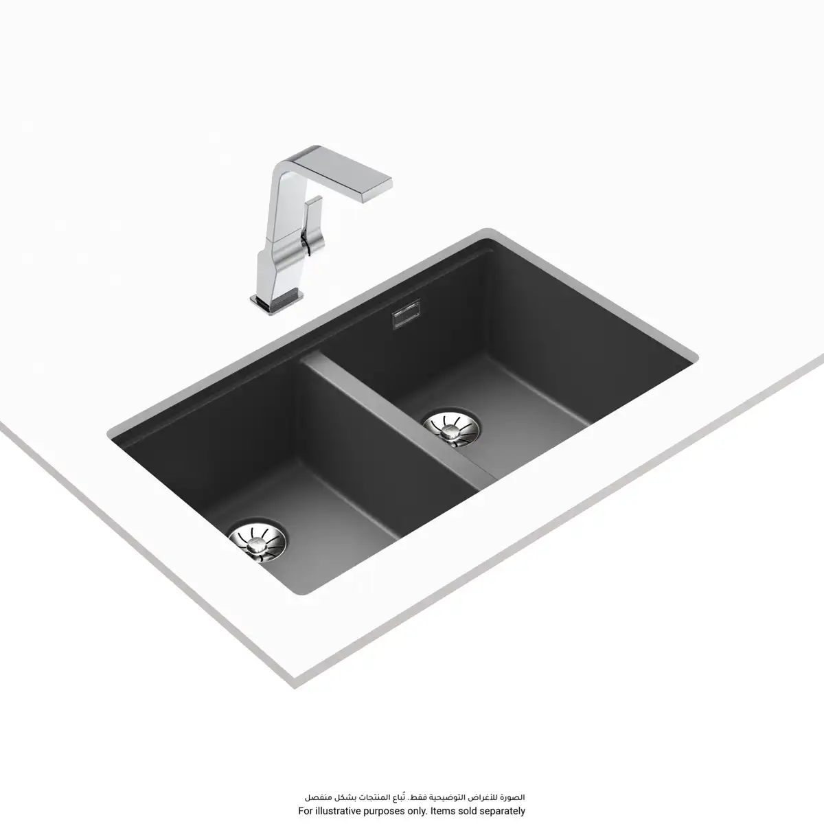 Teka Radea Kitchen Sink W/Tow Bowls (Dark Grey, 75.0 x 45.6 cm)