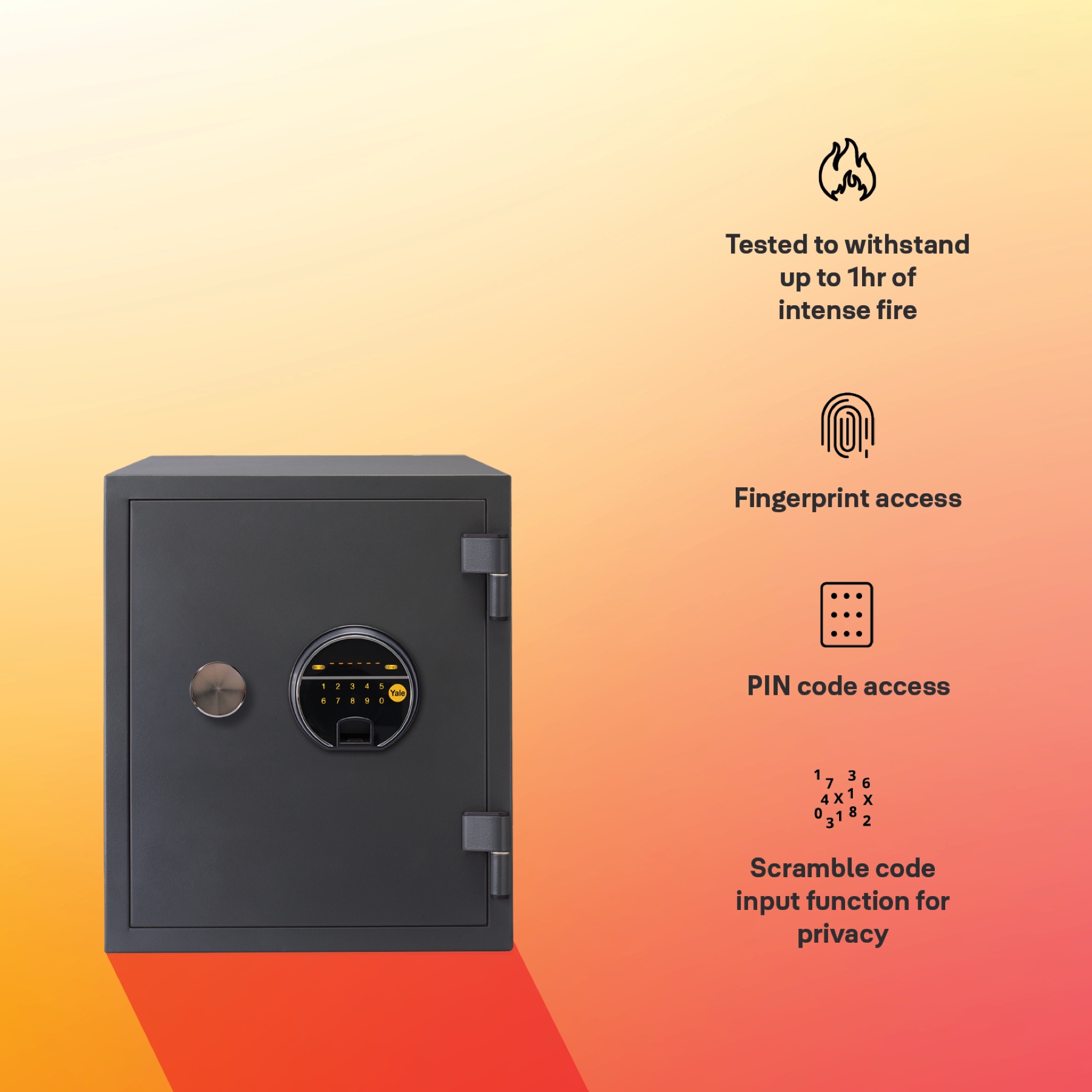 Yale Biometric Fire Safe (25 L)