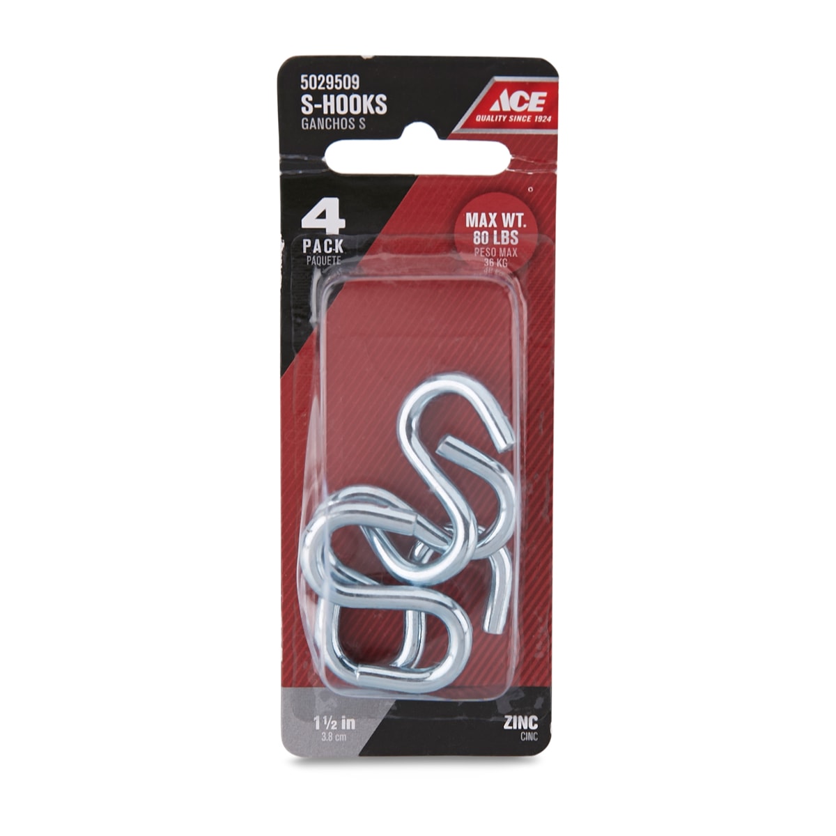 ACE S-Hooks (3.8 cm, 4 pcs)