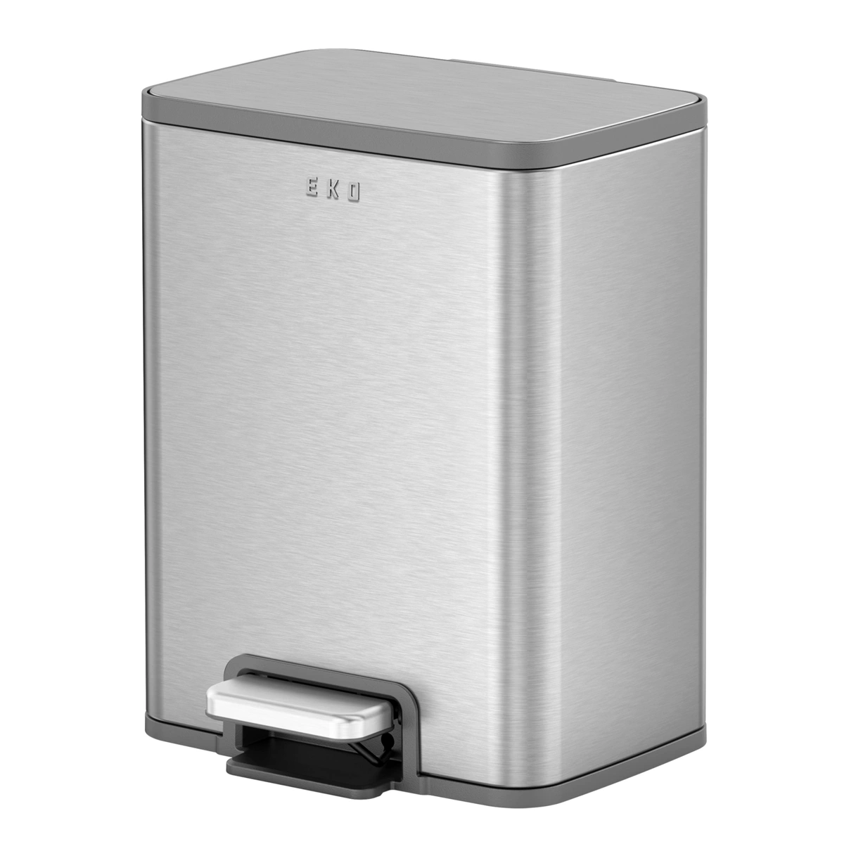 Eko Marina Stainless Steel Step Bin (28.1 x 24.4 x 36.1 cm, 11 L, Matt Finish)