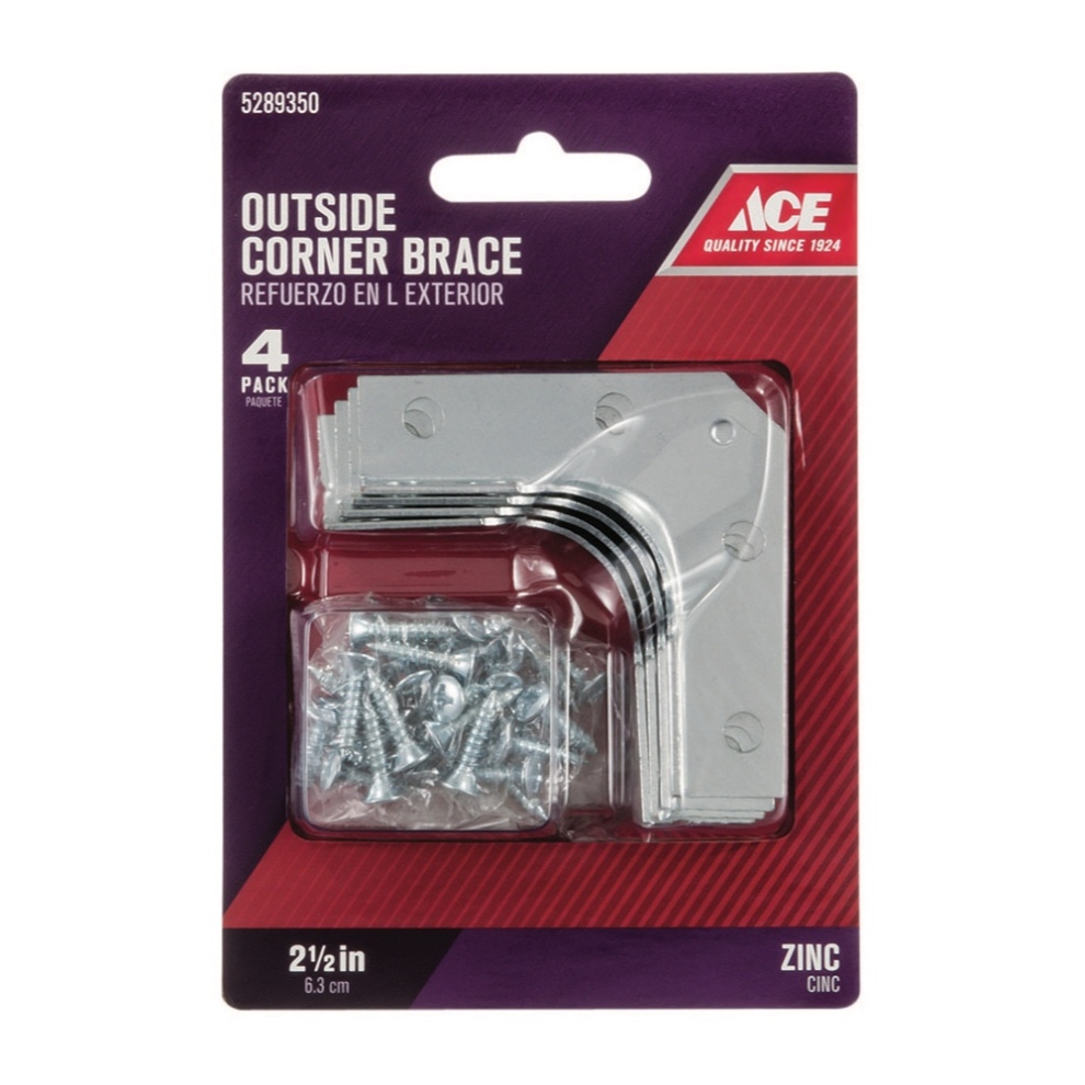 Ace Zinc Outside Corner Brace (6.3 cm)