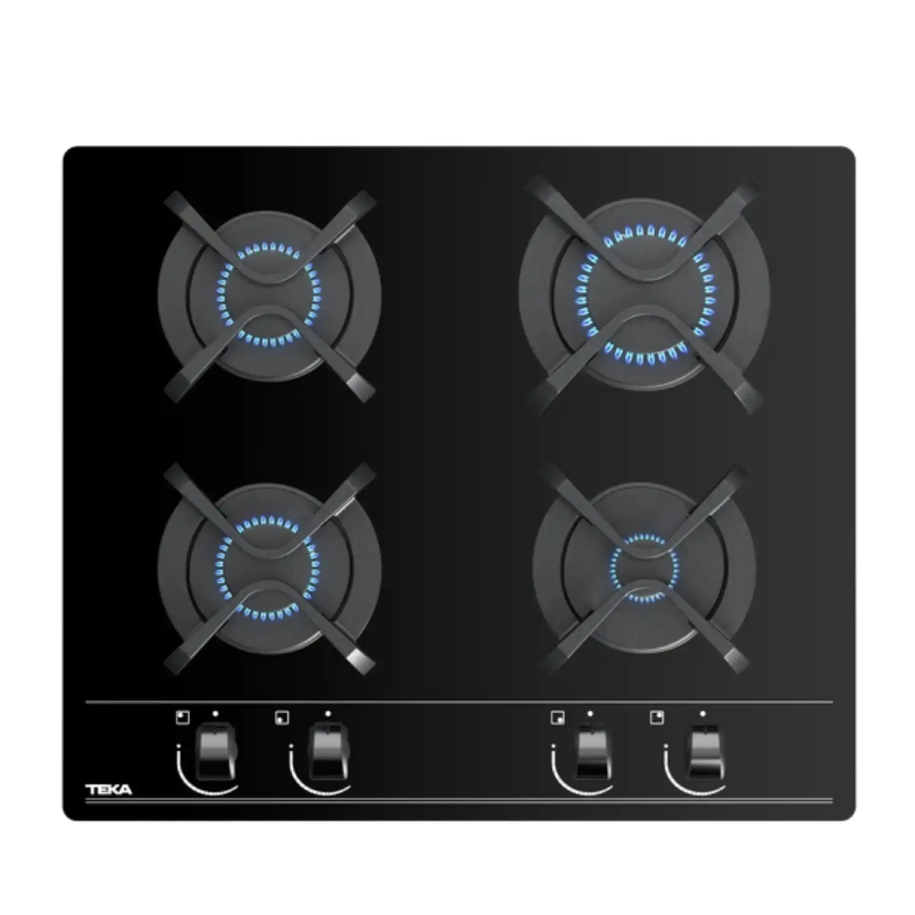 Teka Built-In 4-Burner Gas Hob, GBC 64000 KBA (60 x 51 x 11 cm)