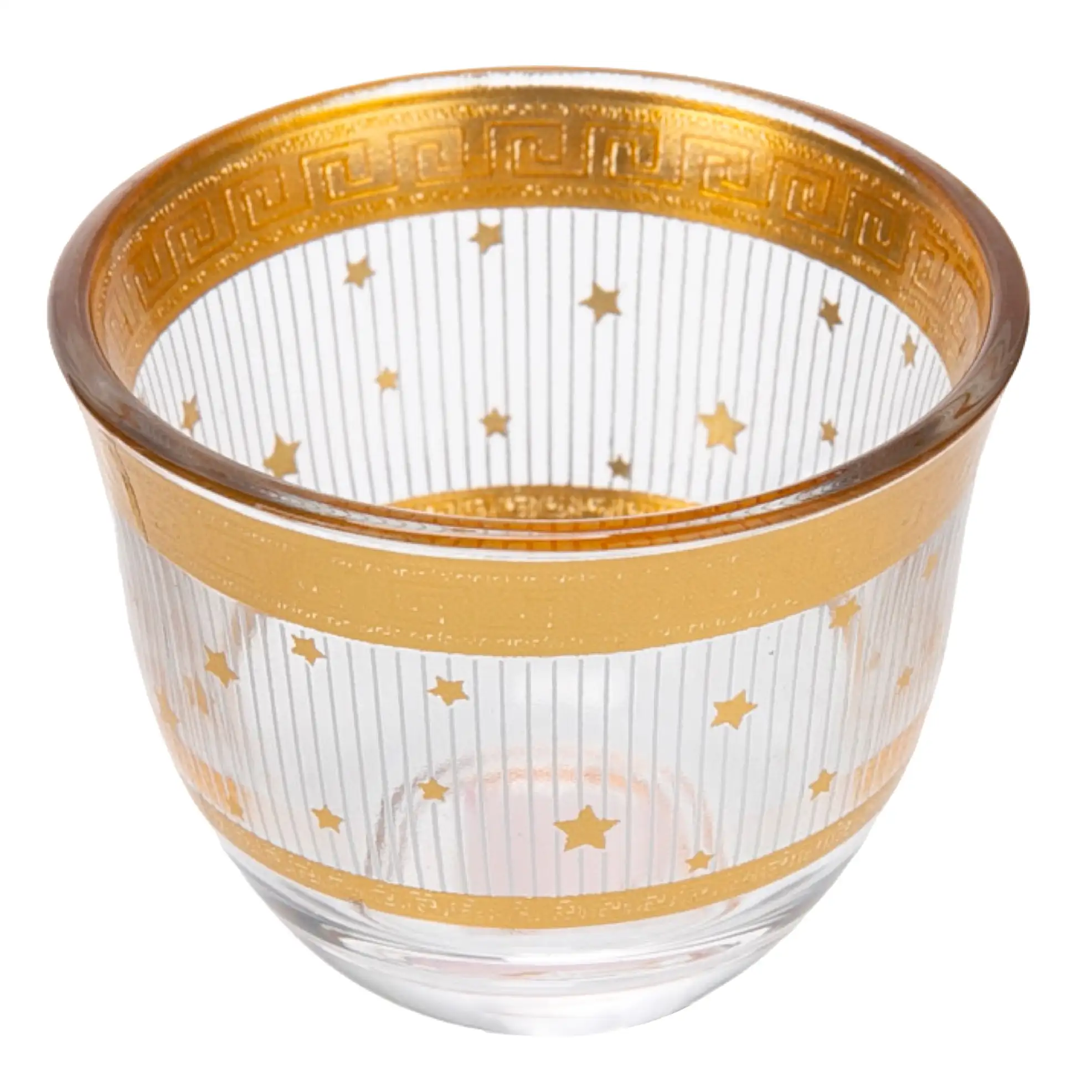 Orchid Stars Glass Arabic Coffee Cup Set (80 ml, 12 Pc.)