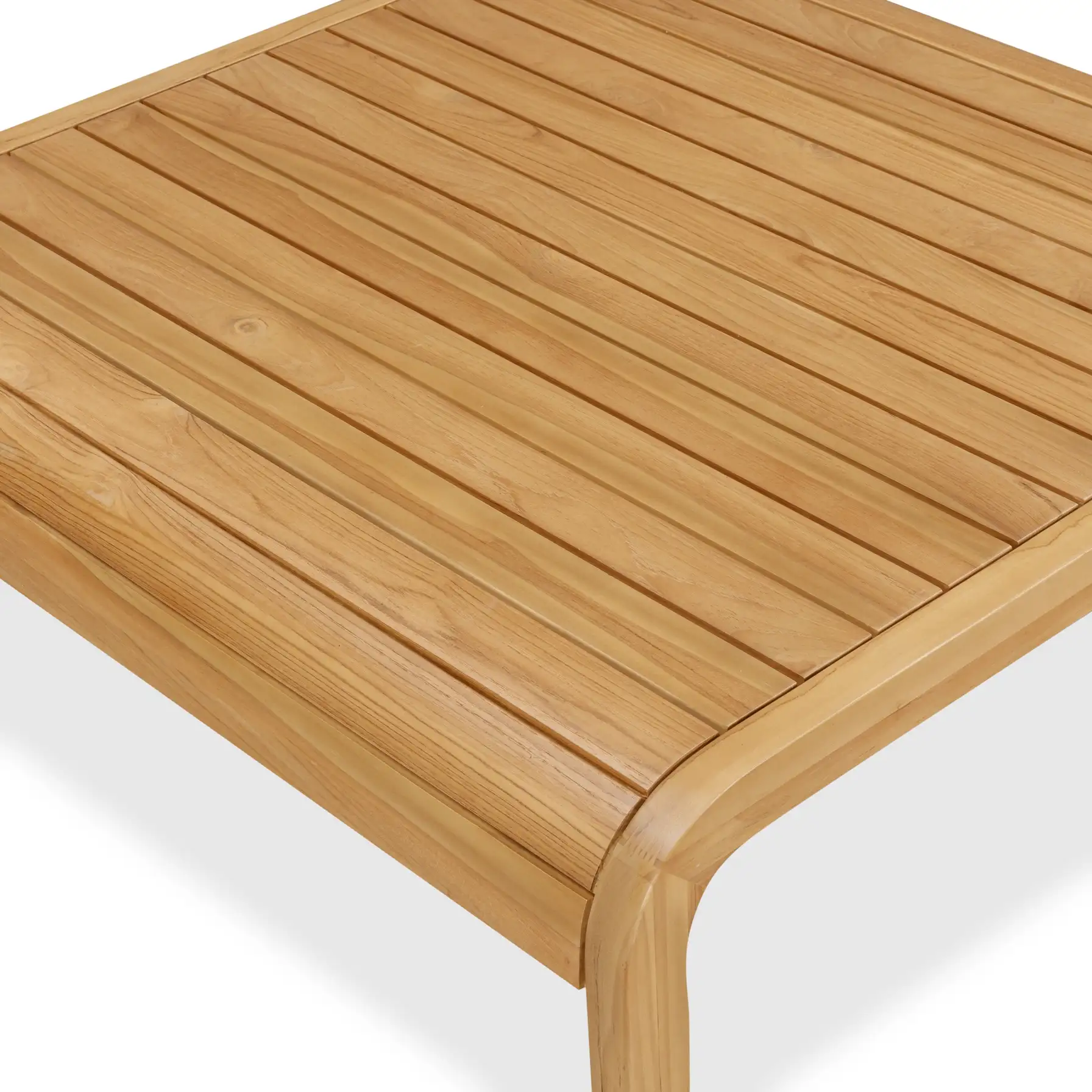 Cameo Acacia Wood & Rope 4-Seater Corner Outdoor Sofa Set W/Cushion (142 x 75 x 73 cm)