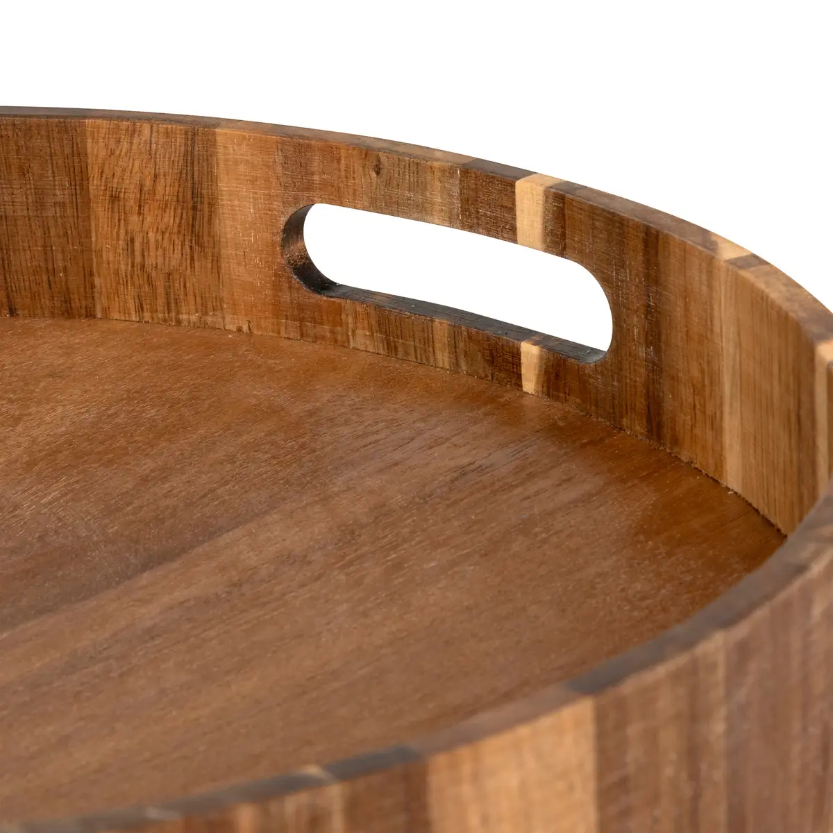 5Five Acacia Round Tray with Handles (35 x 5 cm)