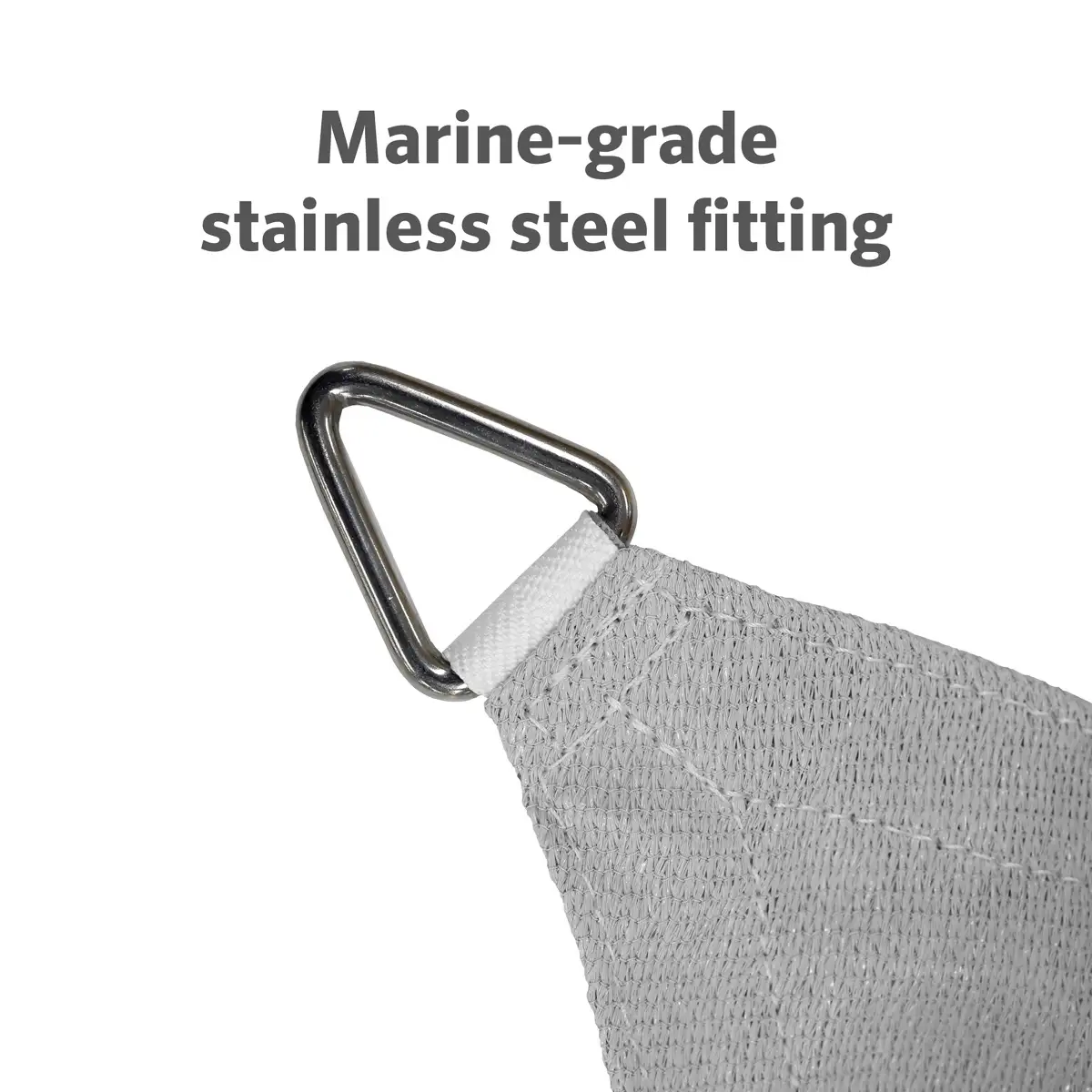 Coolaroo HDPE Commercial Grade Rectangle Shade Sail (500 x 300 cm, Stone)