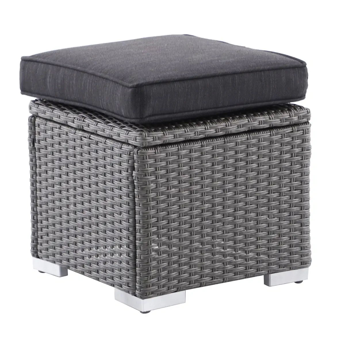Aston Rattan 5-Seater Steel Corner Outdoor Sofa Set (190 x 75 x 84 cm)