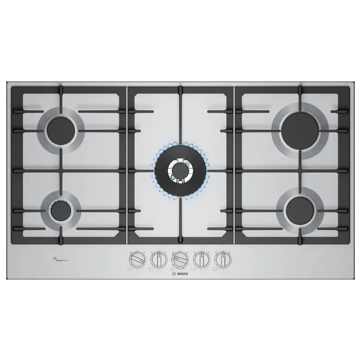 Bosch Series 6 Built-In 5-Burner Gas Hob, PCR9A5I90M (52 x 91.5 x 4.5 cm)
