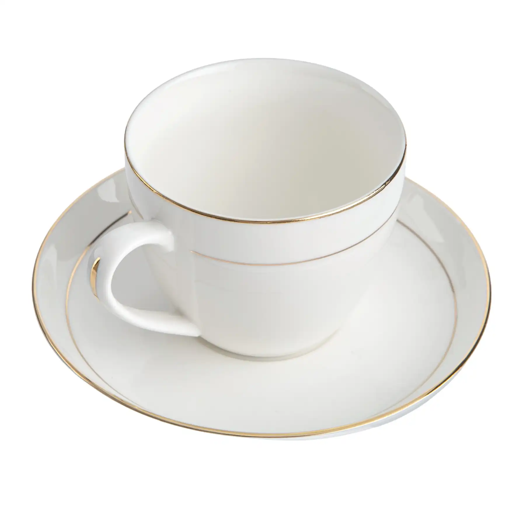 Orchid GGK New Bone China Cup & Saucer Set (12 Pc.)