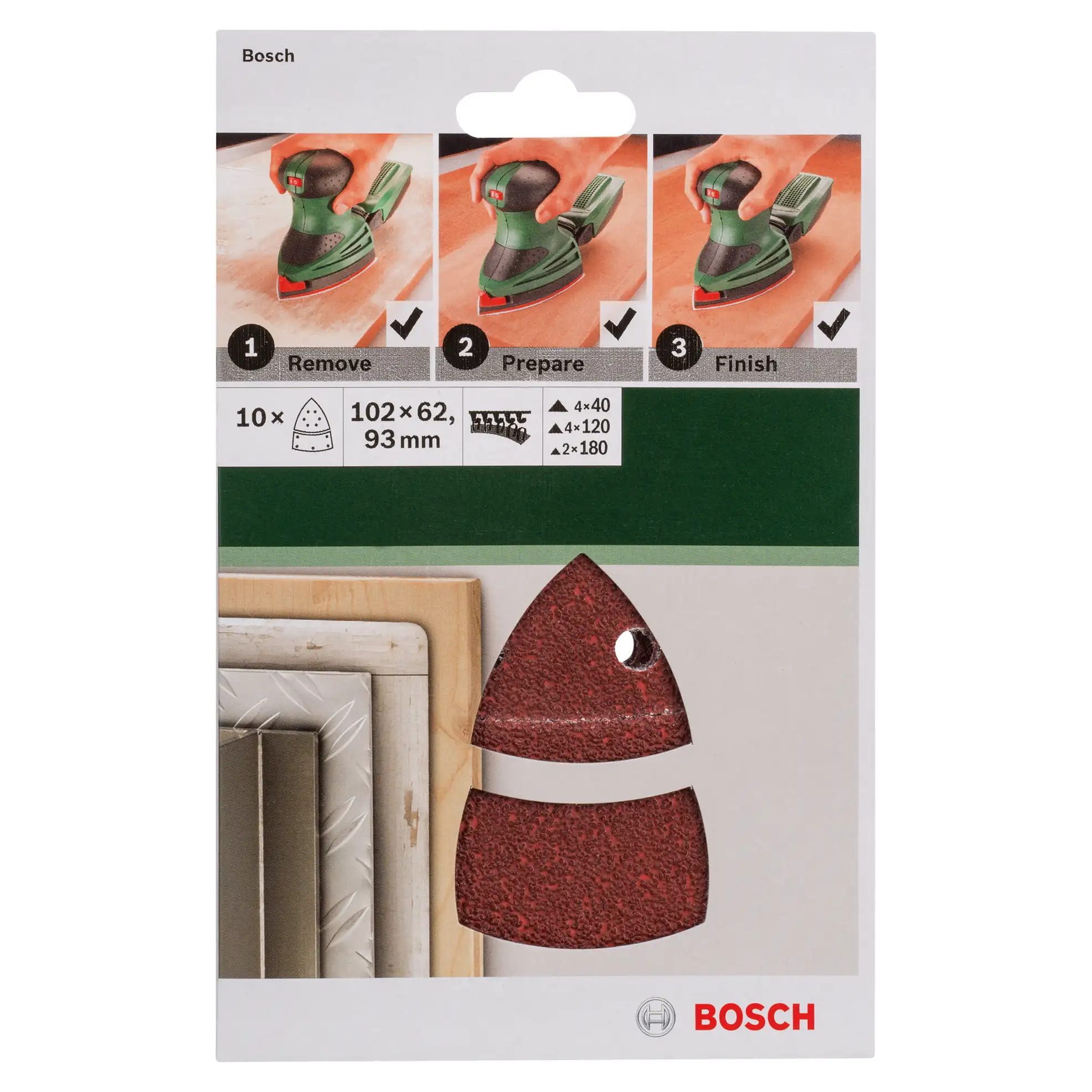 Bosch Corded Multi-Sander, PSM 200 AES (200 W) + Sanding Sheet Pack (10 Pc.)