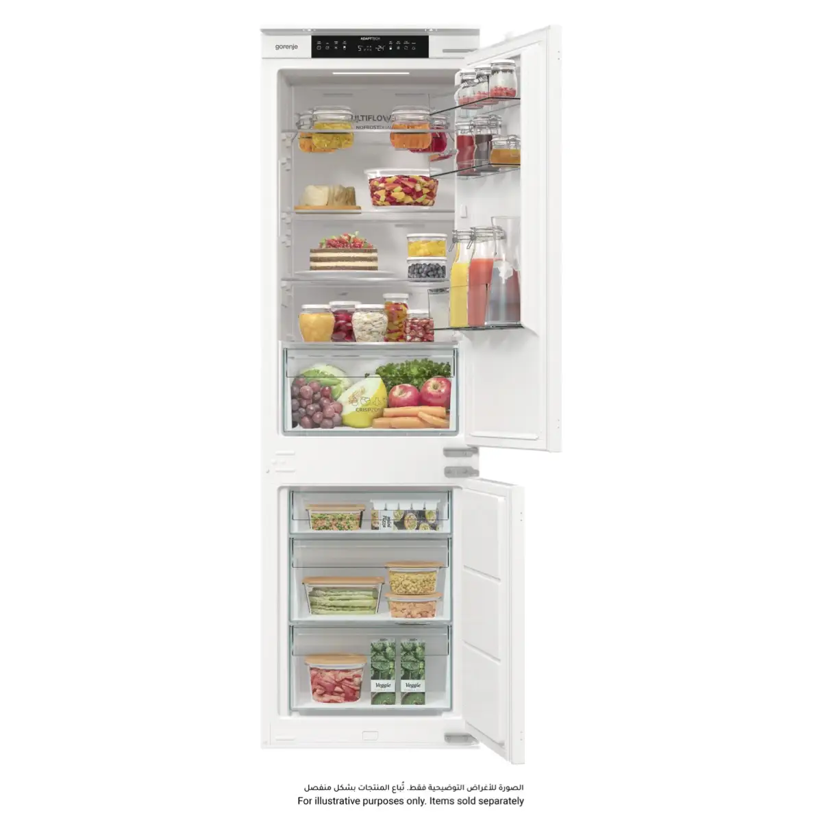 Gorenje Built-In Integrated Bottom Freezer Refrigerator, NRKI517E41 (252 L)