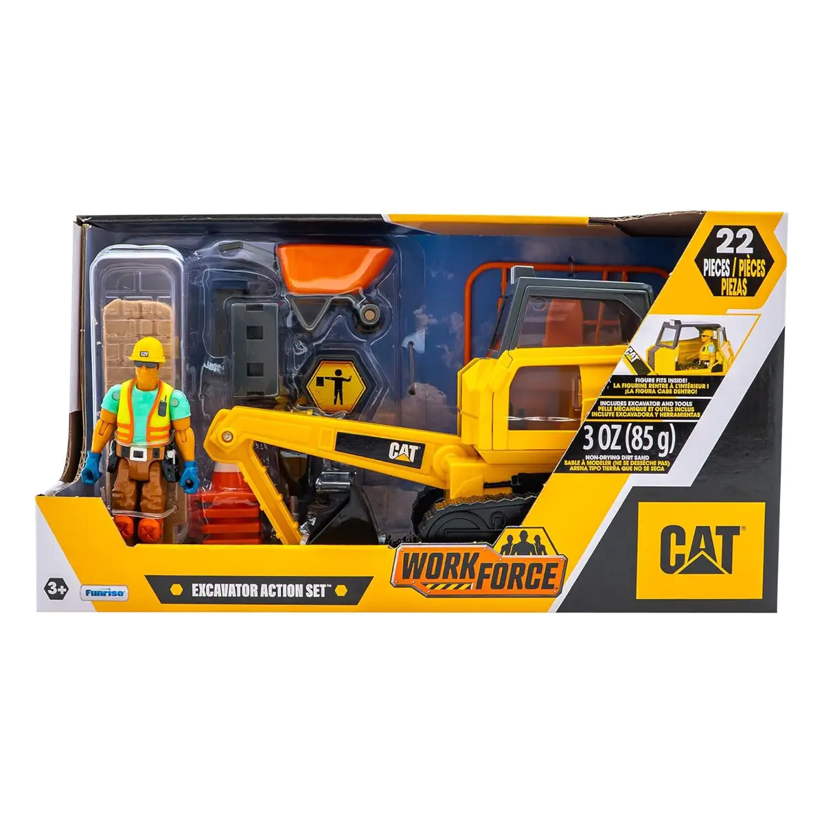Funris Cat Work Force Excavator Action Set (22 Pc.)