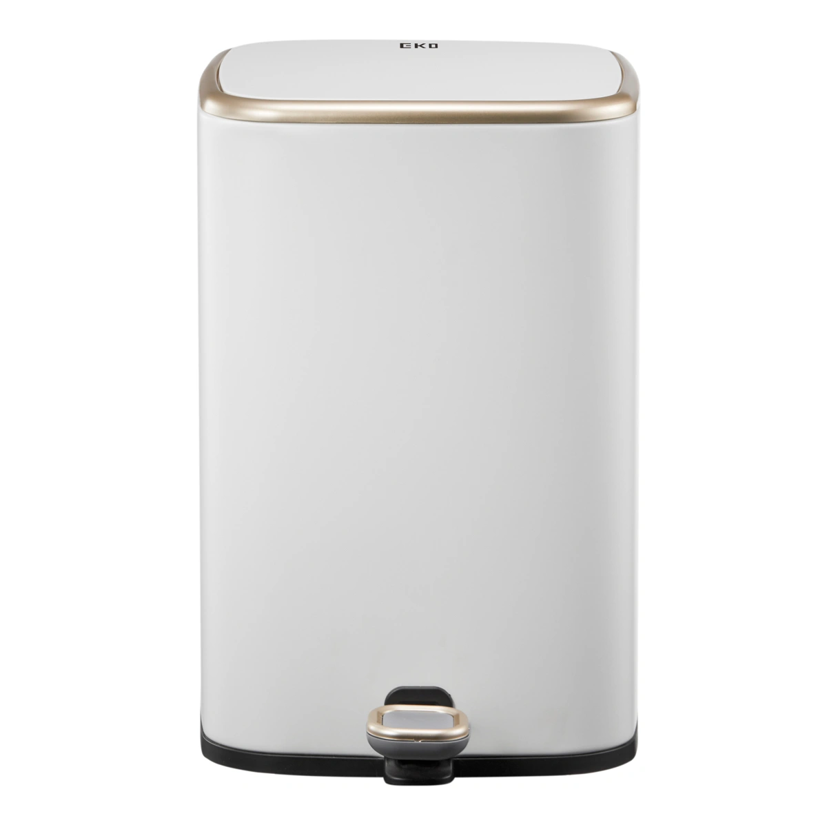 Eko Cubo Stainless Steel Bin (23.2 x 29.2 x 34.8 cm, 9 L, White)