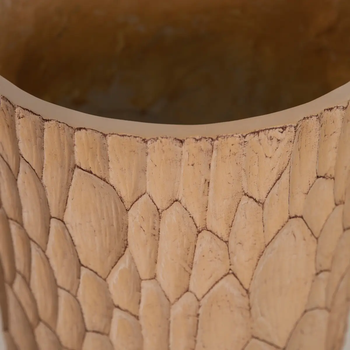 Lavender Fiber Clay Pot (42 cm, Yellow)