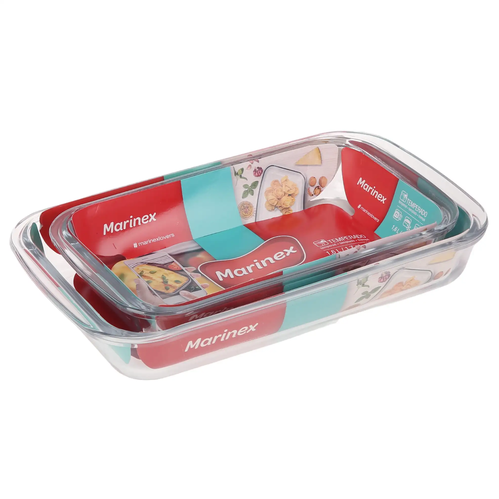 Marinex ValuePack Tempered Glass Baking Dish Set (2.2 L + 1.6 L)