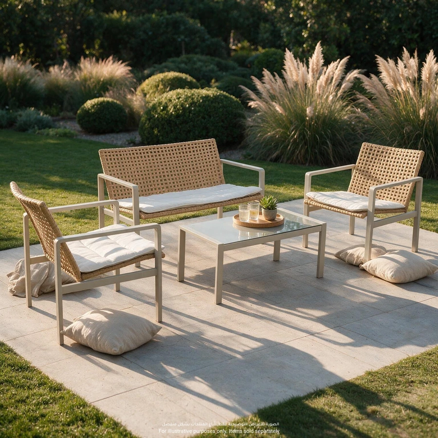Grand Patio Bromma 4-Seater Rattan Sofa Set (72.5  x 118 X  75.5 cm)