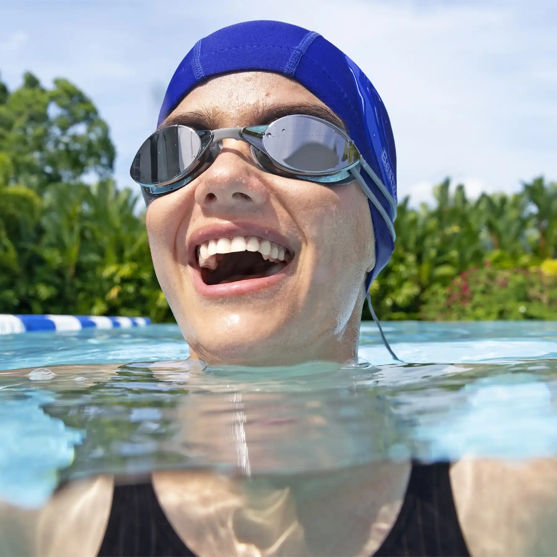 Bestway Sleek 'N Stretch Premium Fabric Swim Cap