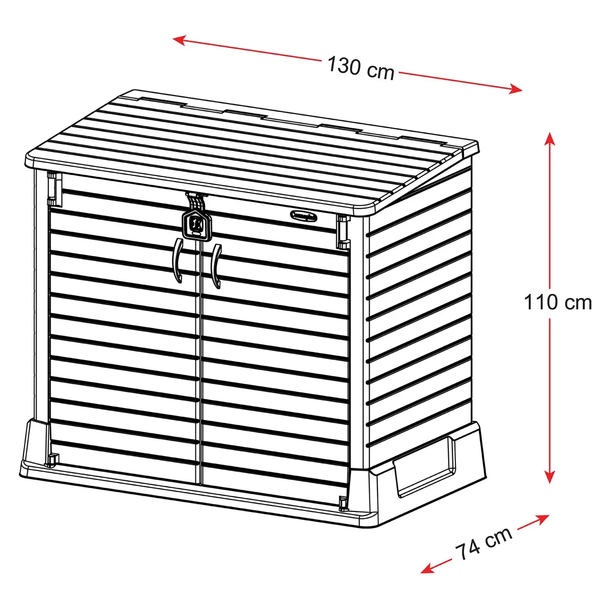 Cosmoplast Cedargrain Storage Shed (850 L)
