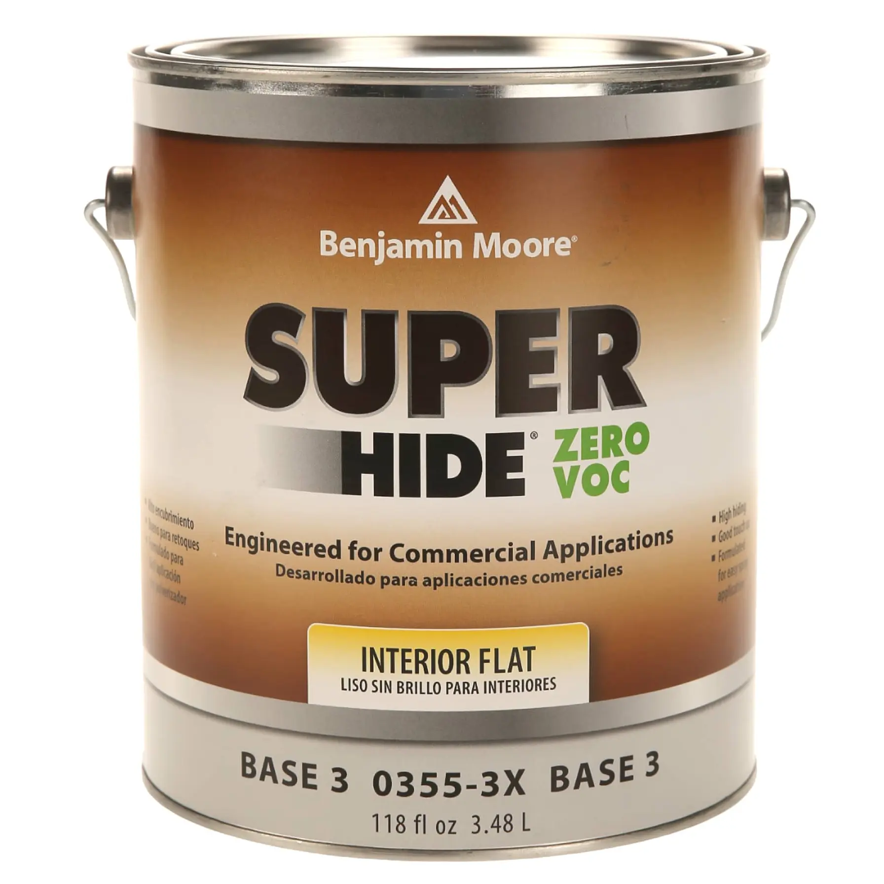 Benjamin Moore Super Hide® Zero VOC Interior Flat Paint (3.48 L, Base 3)