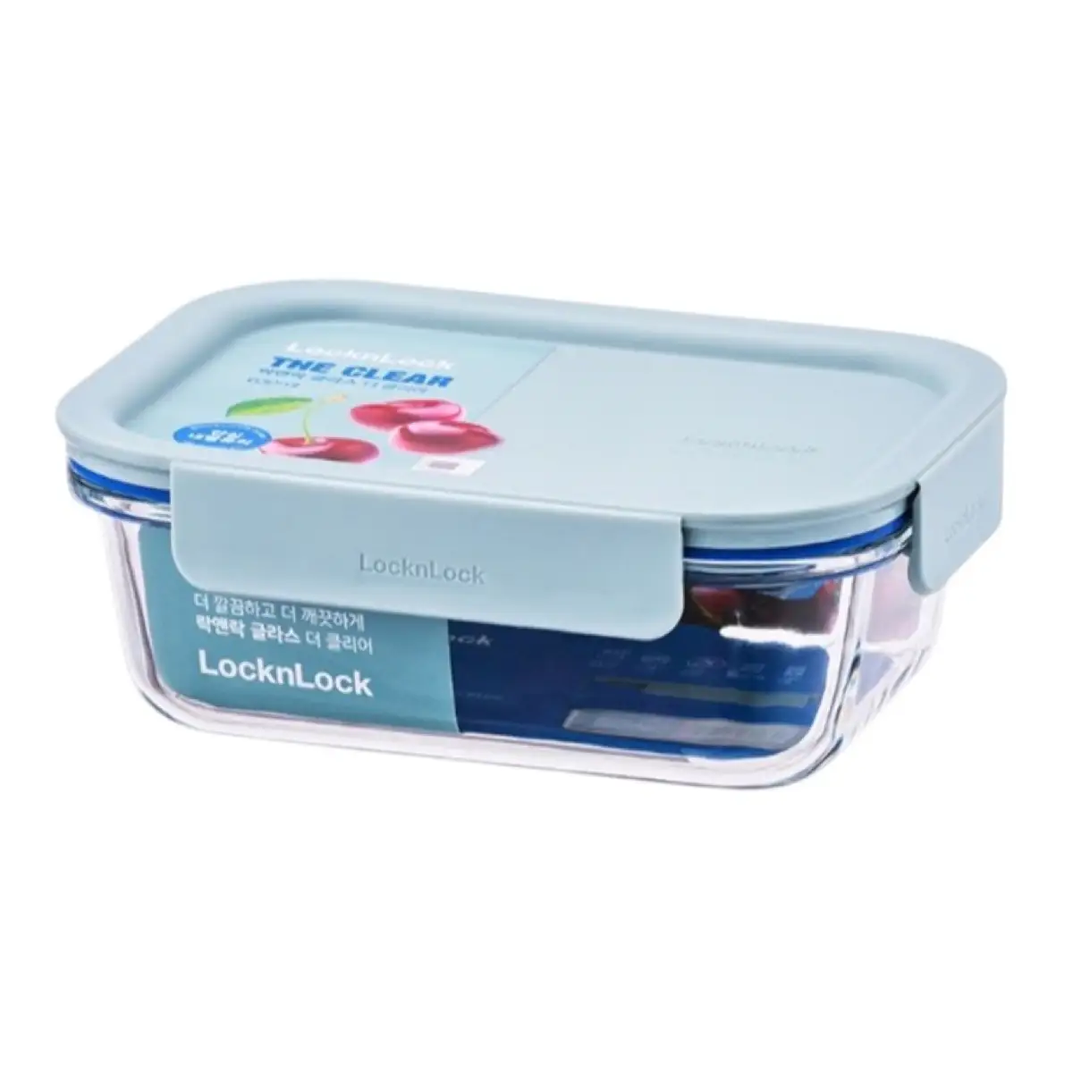 Lock & Lock The Clear Glass Rectangle Food Container (Mint, 1 L)