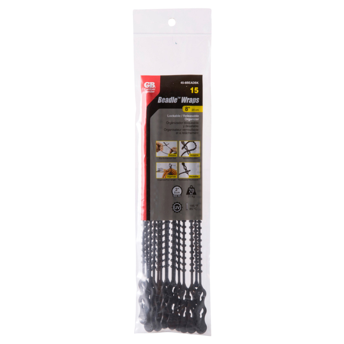 GB Gardner Bender Beaded Cable Ties (20 cm, Pack of 5)